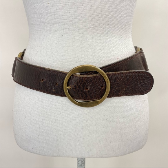 DKNY Vintage Leather Harness Belt Small Brown - Picture 5 of 16